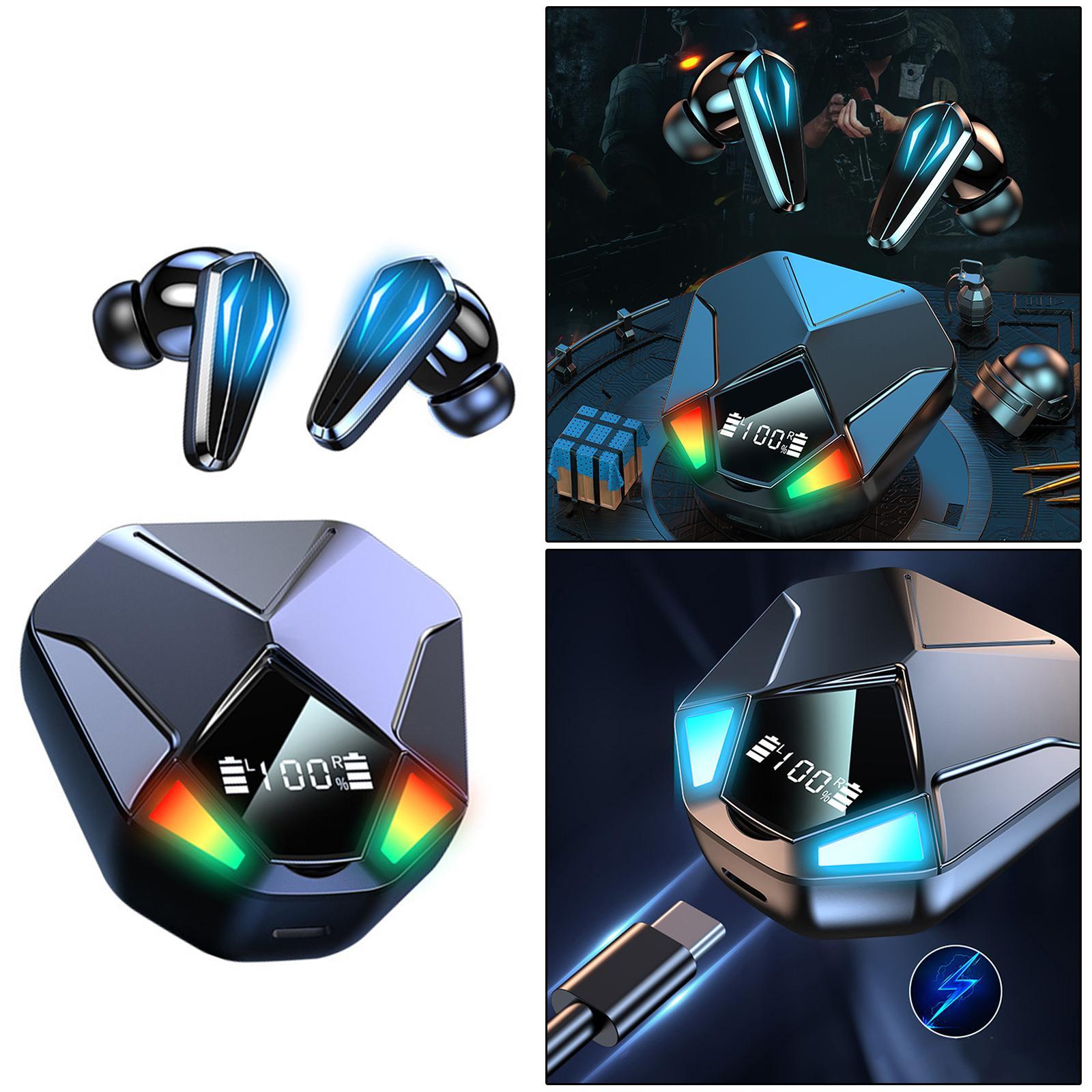 Bluetooth 5.1 Stereo Gaming Cool Light Touch Control w/Mic Fitness