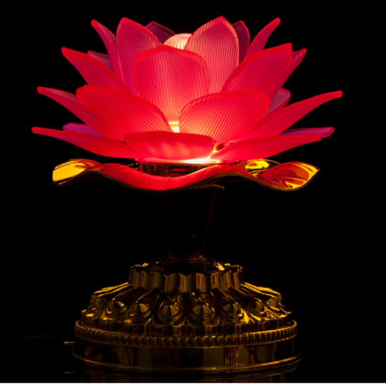 Đèn hoa sen đổi màu 36 bài hát kinh Phật (Trắng vàng, trắng mù, hồng sen) - thờ cúng