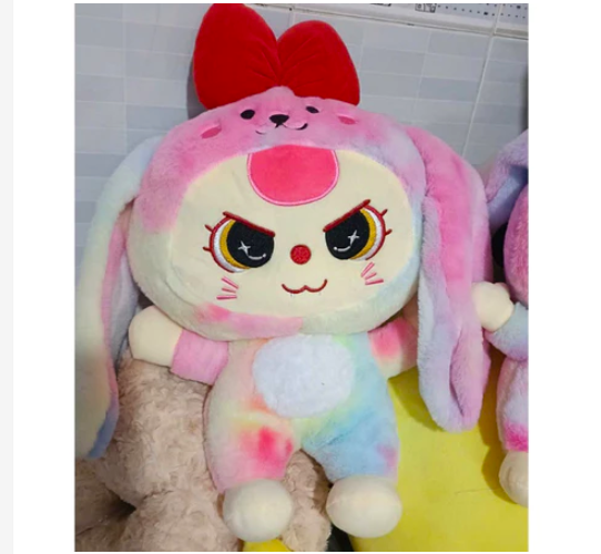 Gấu bông babythree đáng yêu - Size từ 35 đến 80cm -  BB3 gấu bông cute mắt nước, thú nhồi bông bé ba dễ thương có nơ đỏ