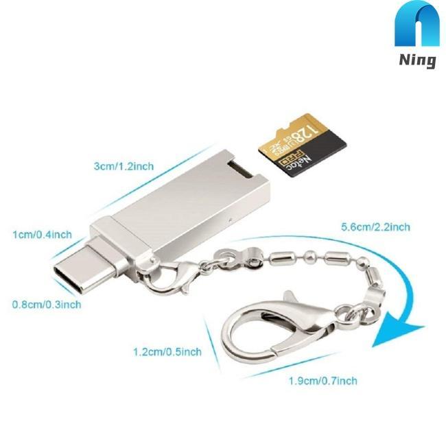 Đầu Đọc Thẻ Nhớ USB 3.1 Type-C / USB 2.0 TF / Micro SD 2 Trong 1