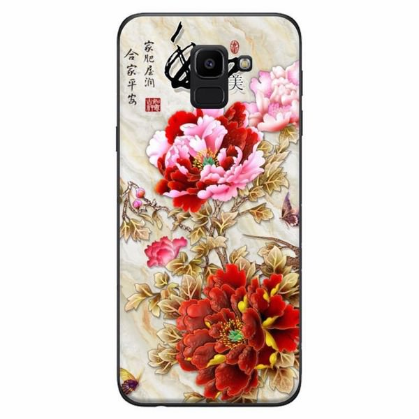 Ốp Lưng Dành Cho Điện Thoại Samsung Galaxy J6 2018 - Mẫu Đơn Đỏ Hồng