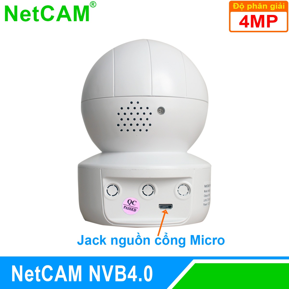 Camera IP wifi giám sát an ninh NetCAM NVB4.0, Độ phân giải 4.0MP - Hàng Chính Hãng