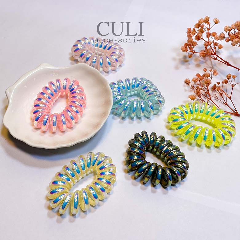 Cột tóc lò xo xoắn nhiều màu xinh xắn - Culi accessories