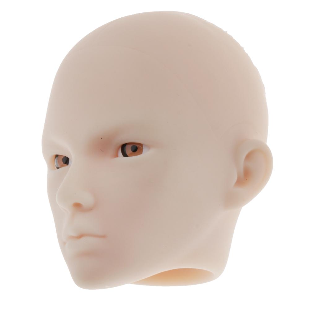 1/6  Doll Head Mold Without Eyes Kids DIY Making Supplies White Skin