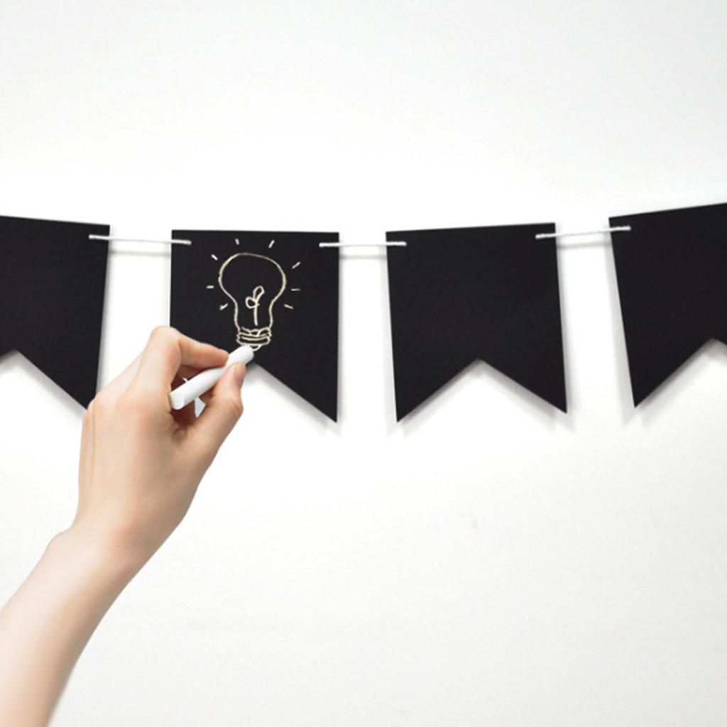 Wooden Chalkboard Pennant Flag DIY Banner Garland Party Decor