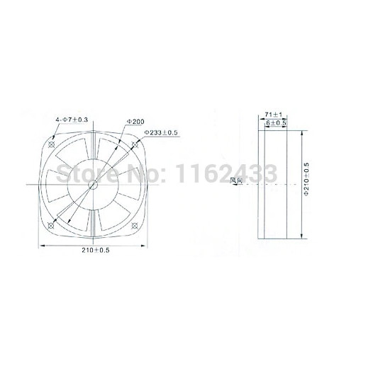 Quạt Làm Mát Máy Hàn 200FZY7-D 380V Màu Xanh