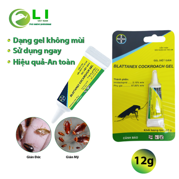 Gel Diệt Gián BLATTANEX COCKROACH - BAYER 12gram