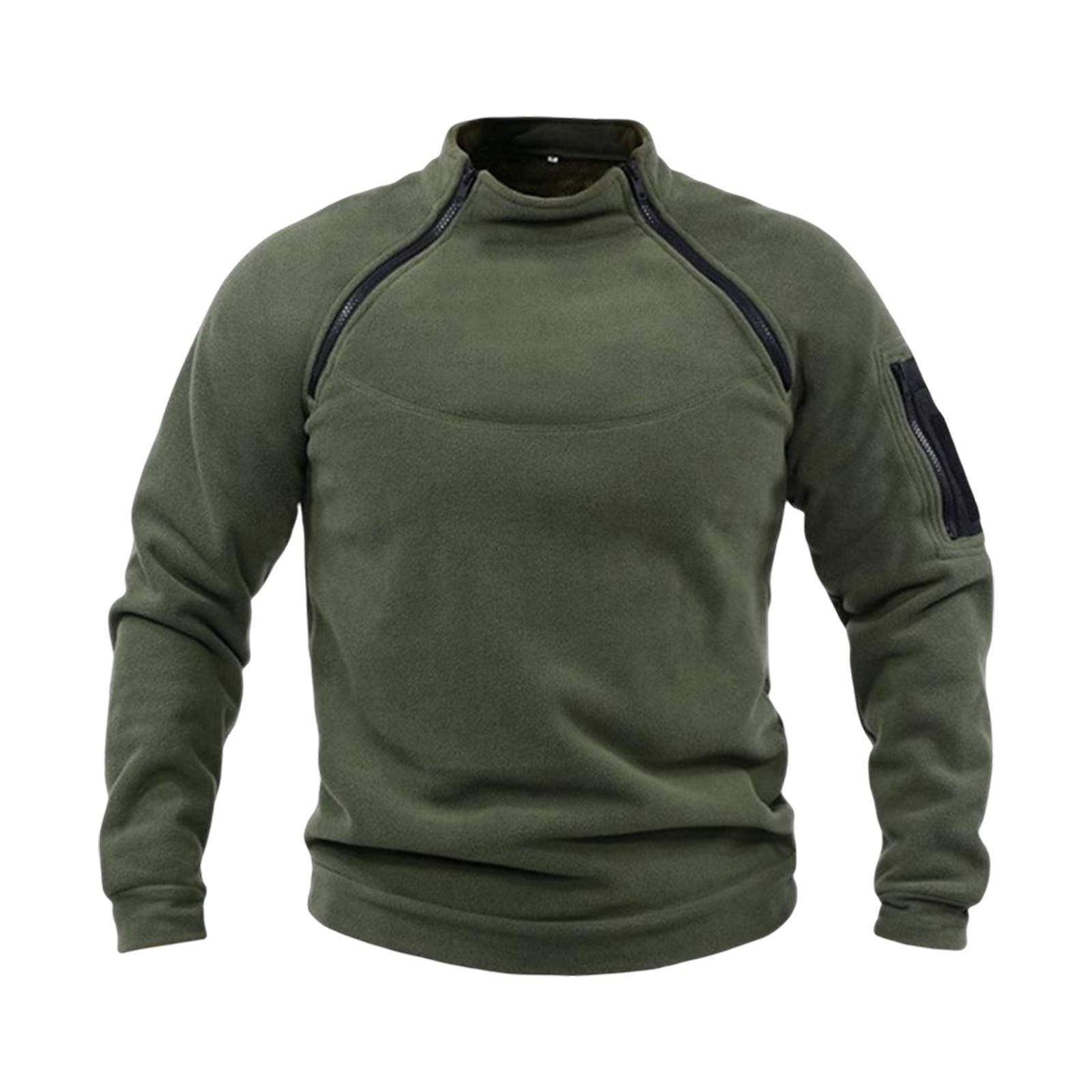 Men Jacket Zipper Pullover Sweatshirt Clothes Thermal Fashion for Fishing