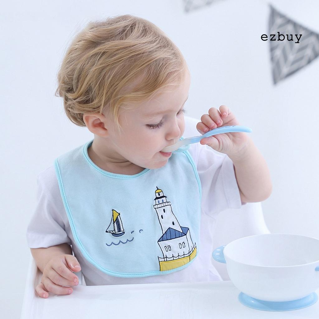 Set 3 yếm ăn họa tiết hoạt hình trọng lượng nhẹ chống bẩn cho bé