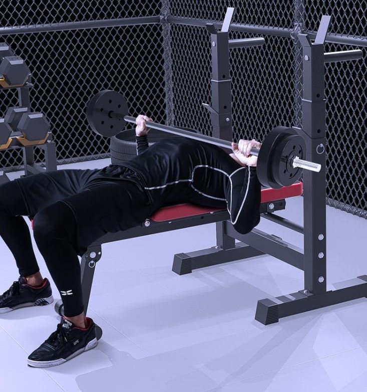 Ghế tập tạ đa năng kết hợp giá đỡ tạ