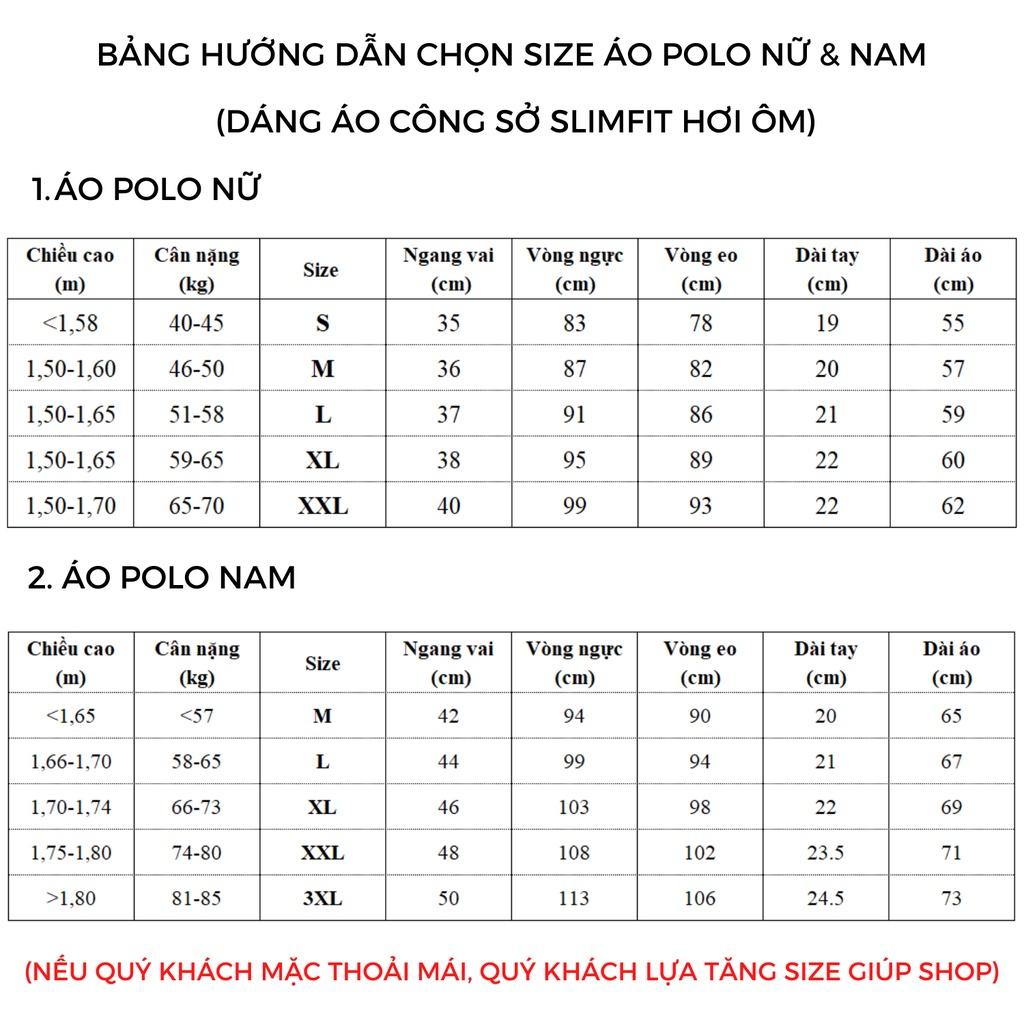 Áo polo nam nữ áo polo đôi áo polo nhóm ADINO 6 màu phối viền vải cotton co giãn dáng công sở slimfit hơi ôm trẻ trung