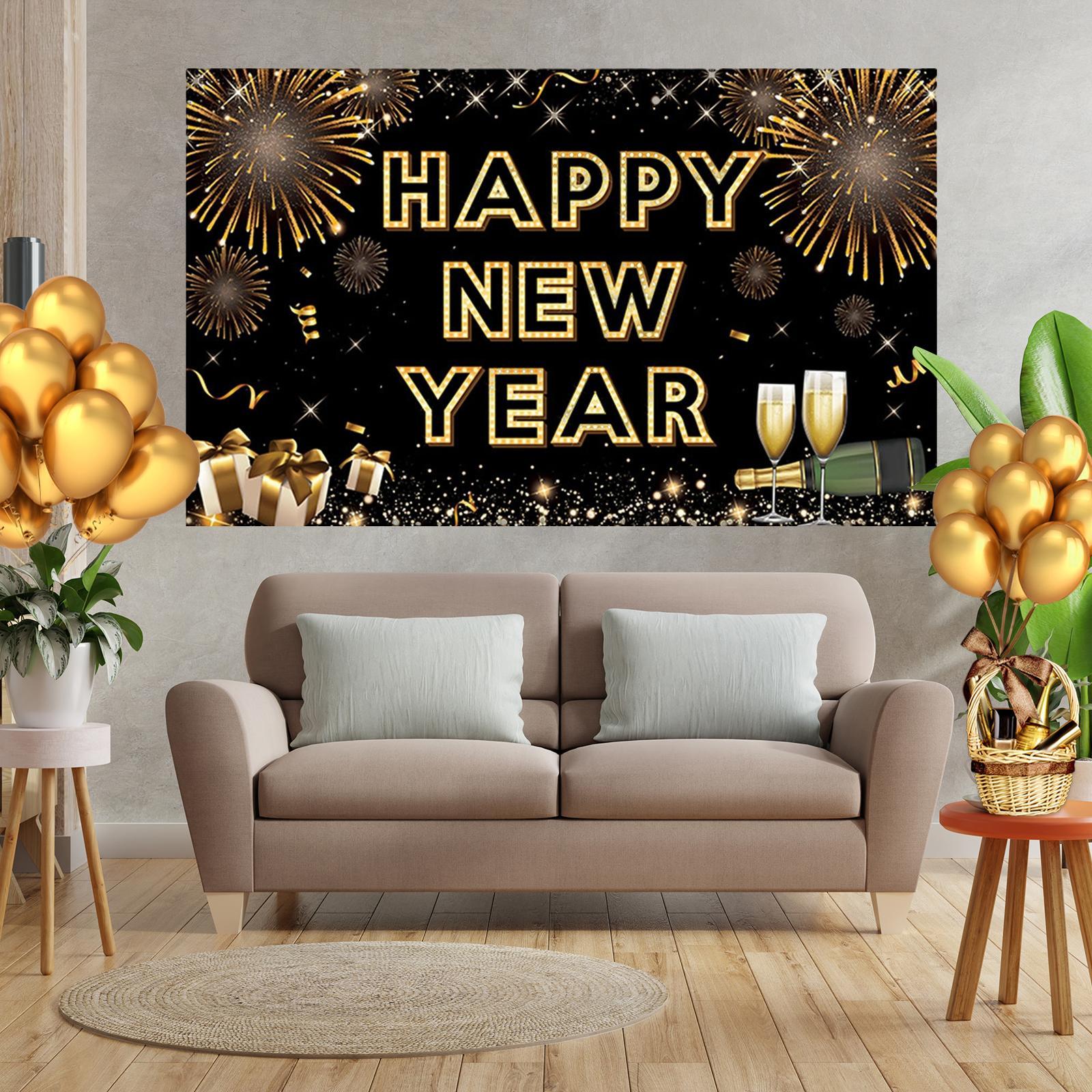 Poster Backdrop Supplies Holiday Garden Happy New Year 2023
