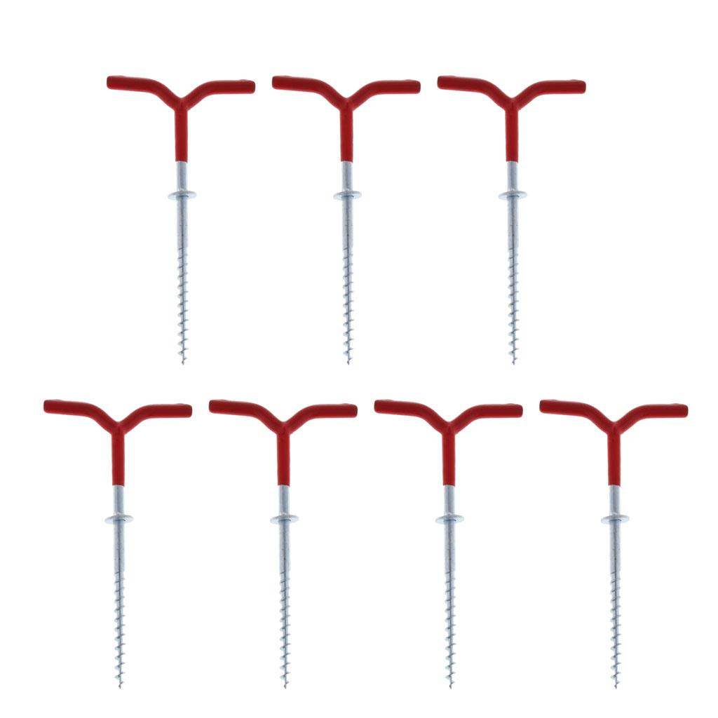 7pcs Ice Fishing Tent Nails Ice Cones Winter Fishing Tent Holder Rest