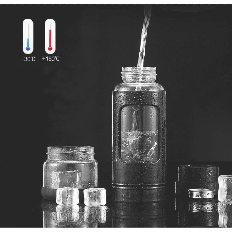 Bình Giữ Nhiệt Hàn Quốc 520ml có ly đựng thủy tinh .. Mới !!
