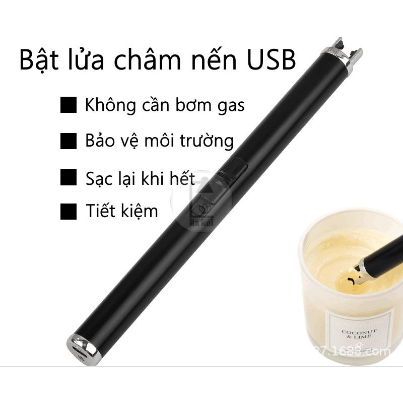 Dụng cụ ch.âm nến thơm - Phụ kiện nến Yankee, Bath and body works... sạc điện bằng USB - Có hiển thị mức pin - Sẵn 7 màu