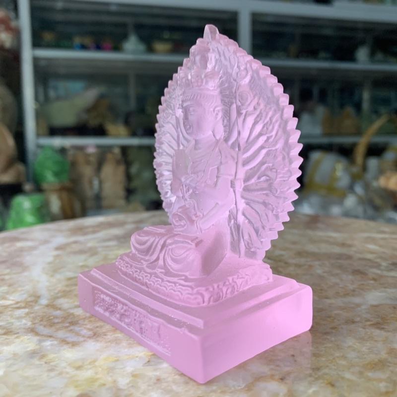 Phật Nghìn Mắt, Nghìn Tay; Phật Chuẩn Đề Ngọc Lưu Ly - cao 9.5cm