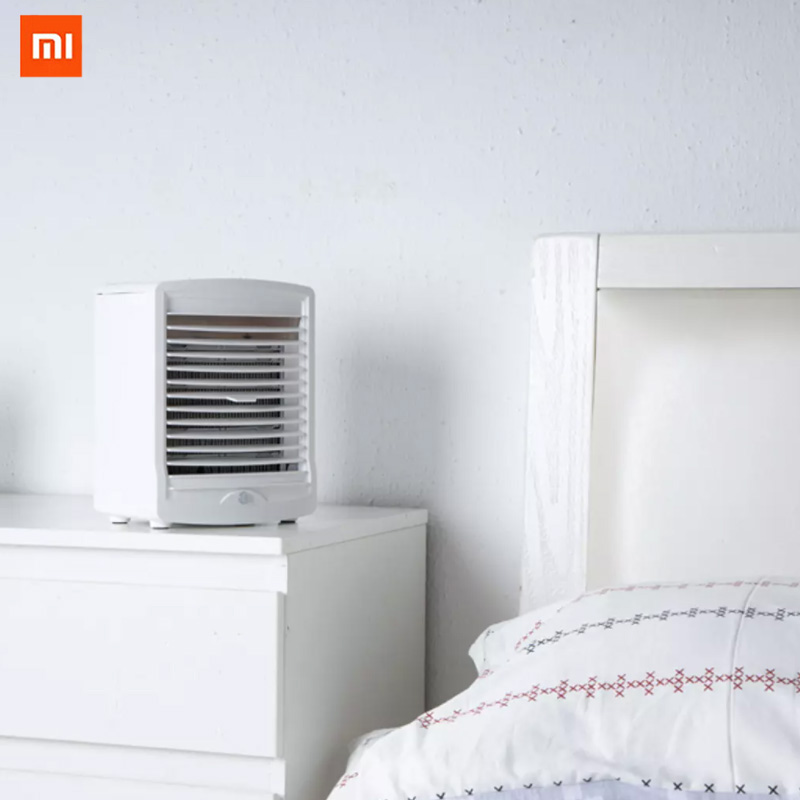 Quạt làm mát không khí thông minh Xiaomi Youpin Cảm biến cơ thể con người Thùng nước 500ml Quạt không khí để bàn có hộp đá