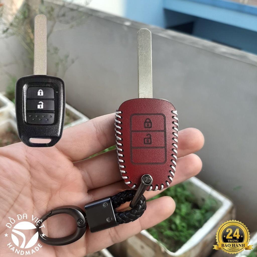 Bao da chìa khoá ô tô Honda Brio, City, Civic 2014-2018 bảo hành 2 năm