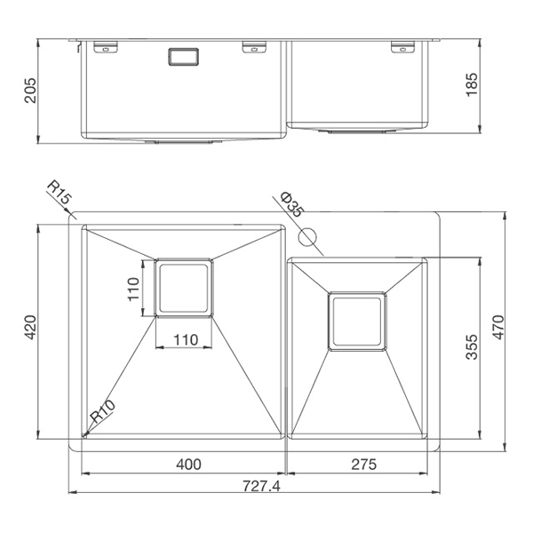 Chậu Rửa Chén Malloca MS620T