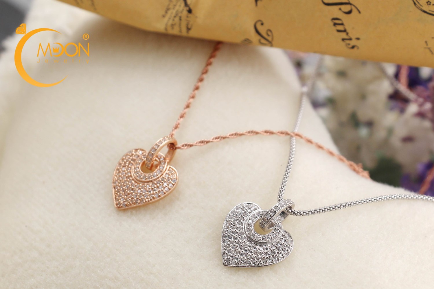 Mặt dây chuyền thiết kế hình trái tim - MOON Jewelry