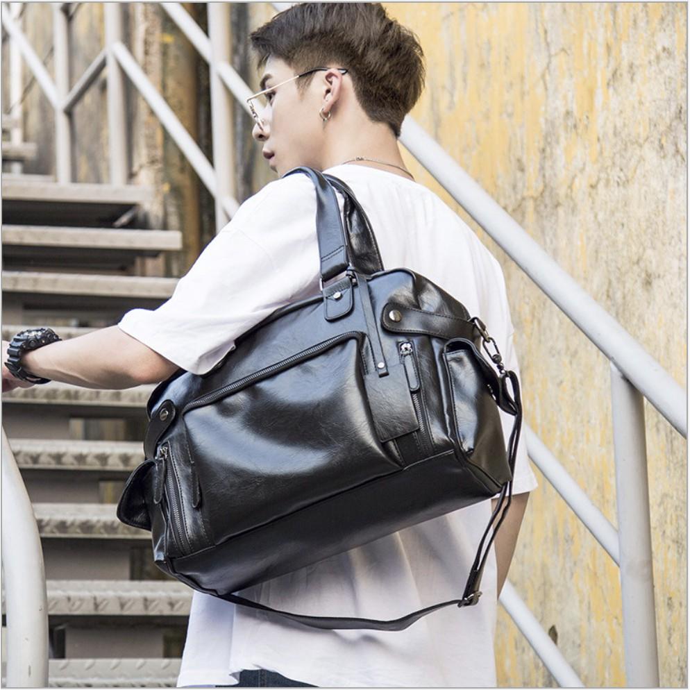 Túi xách đeo vai xách tay 2in1 Leather BlackMan