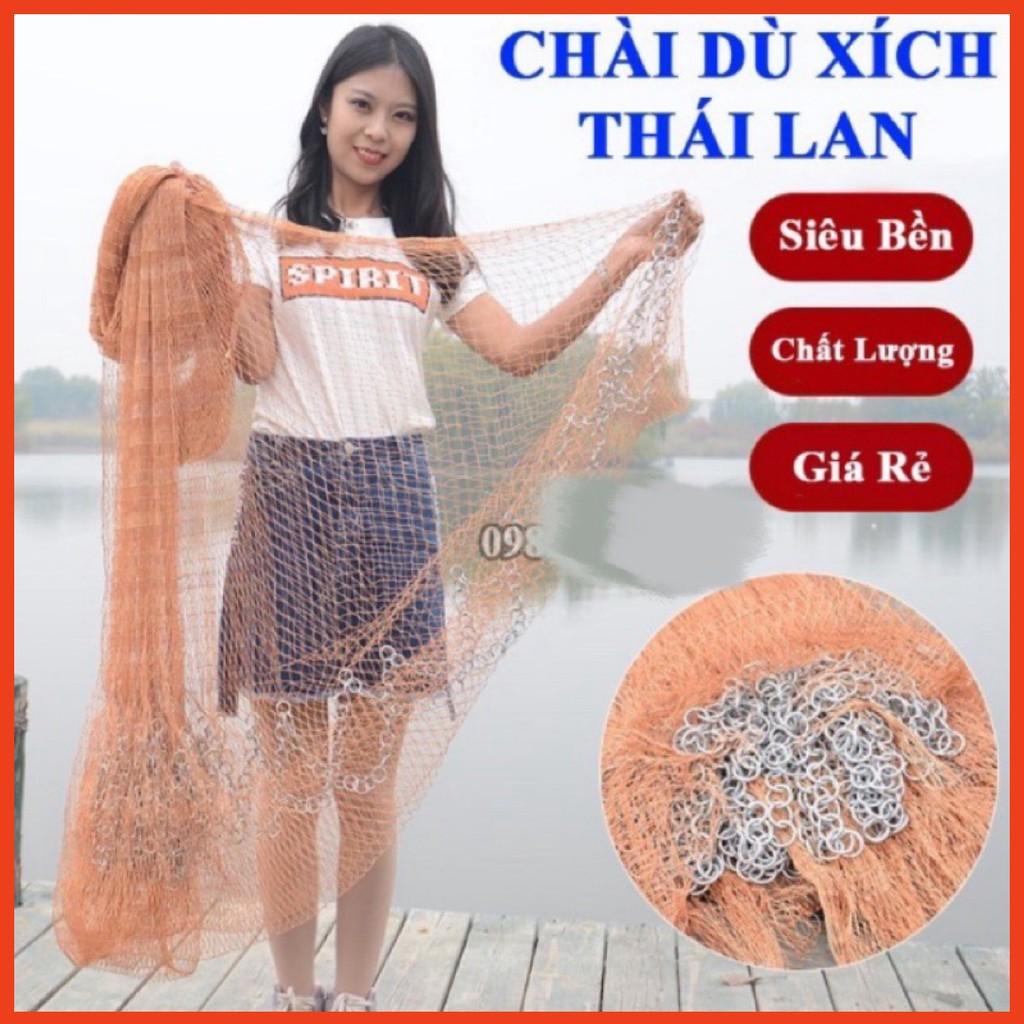 Chài dù chân xích hàng loại 1 bung 8m cao 4m nặng 5kg hàng chính hãng thái lan sợi dù siêu zai loại 1 ( giá siêu khuyến