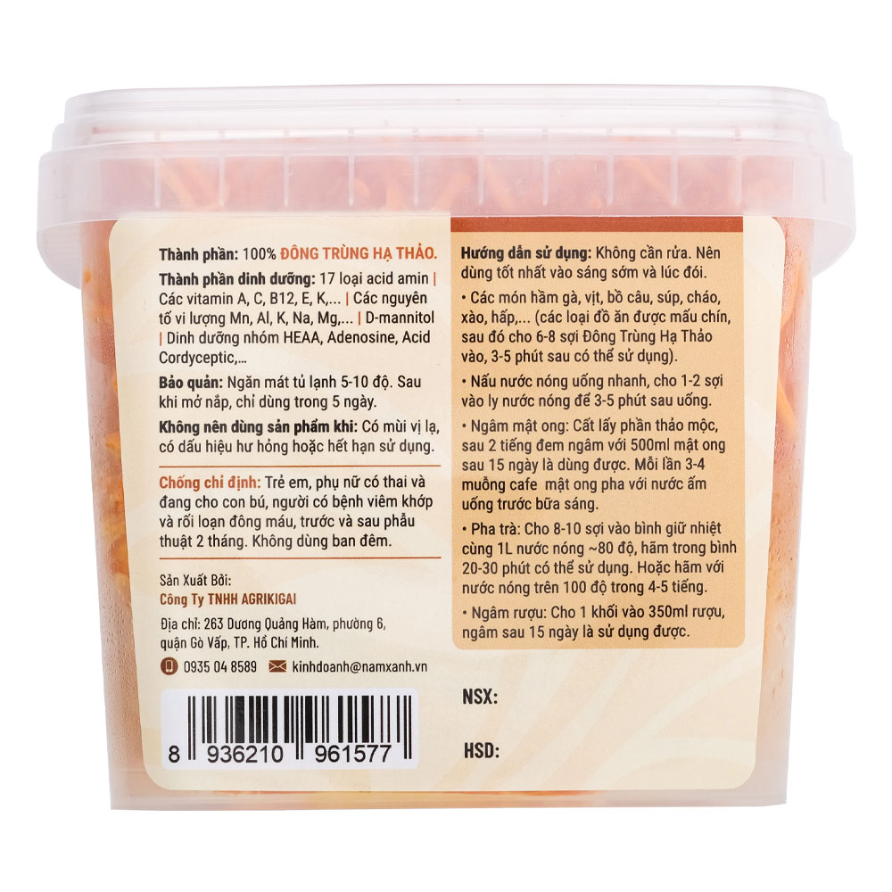 Đông Trùng Hạ Thảo Tươi 600gr - Nông Trại Nấm Xanh