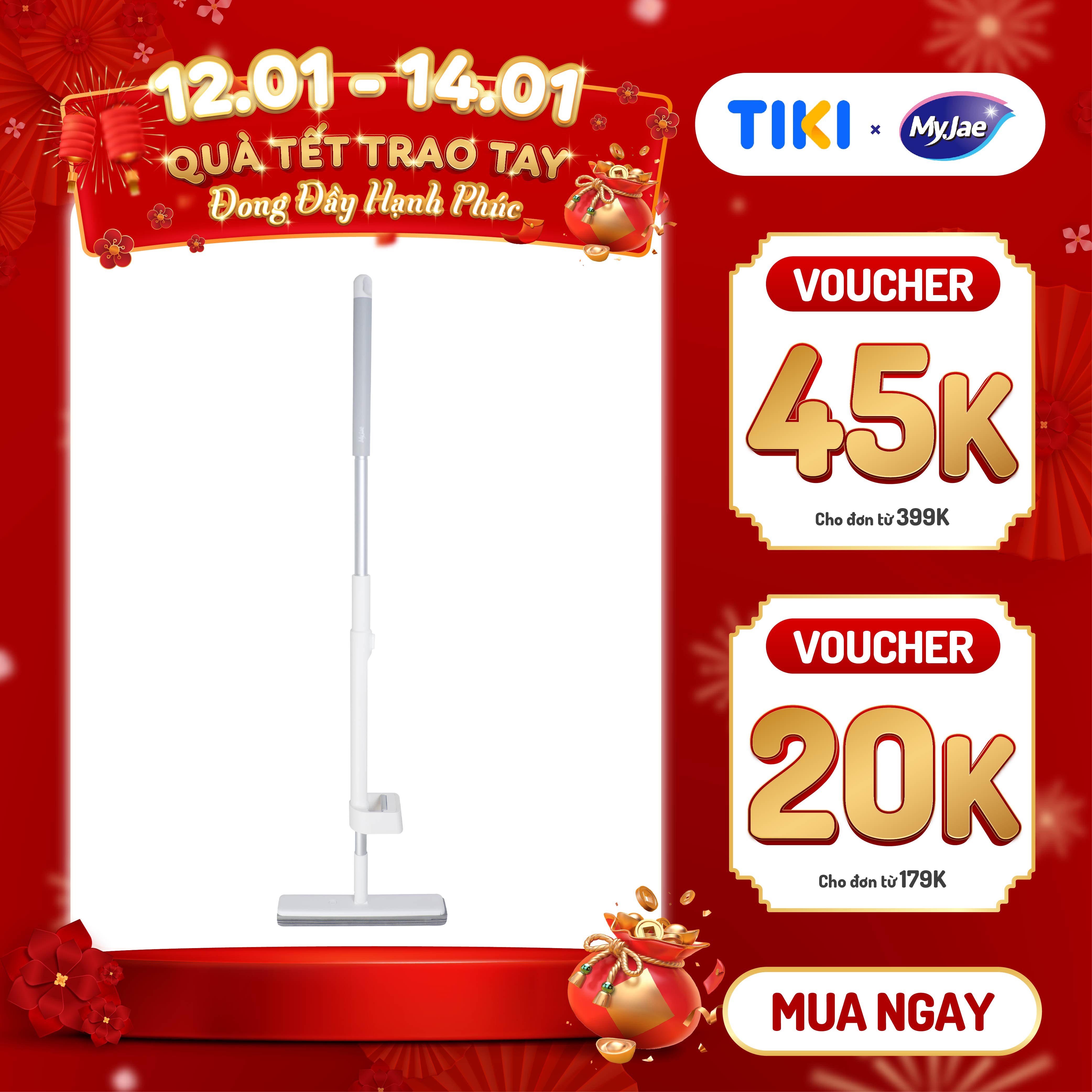 Cây Lau Nhà Myjae Đài Loan Dạng Mút Xốp Pva Thông Minh Lau Sàn Siêu Hút Nước