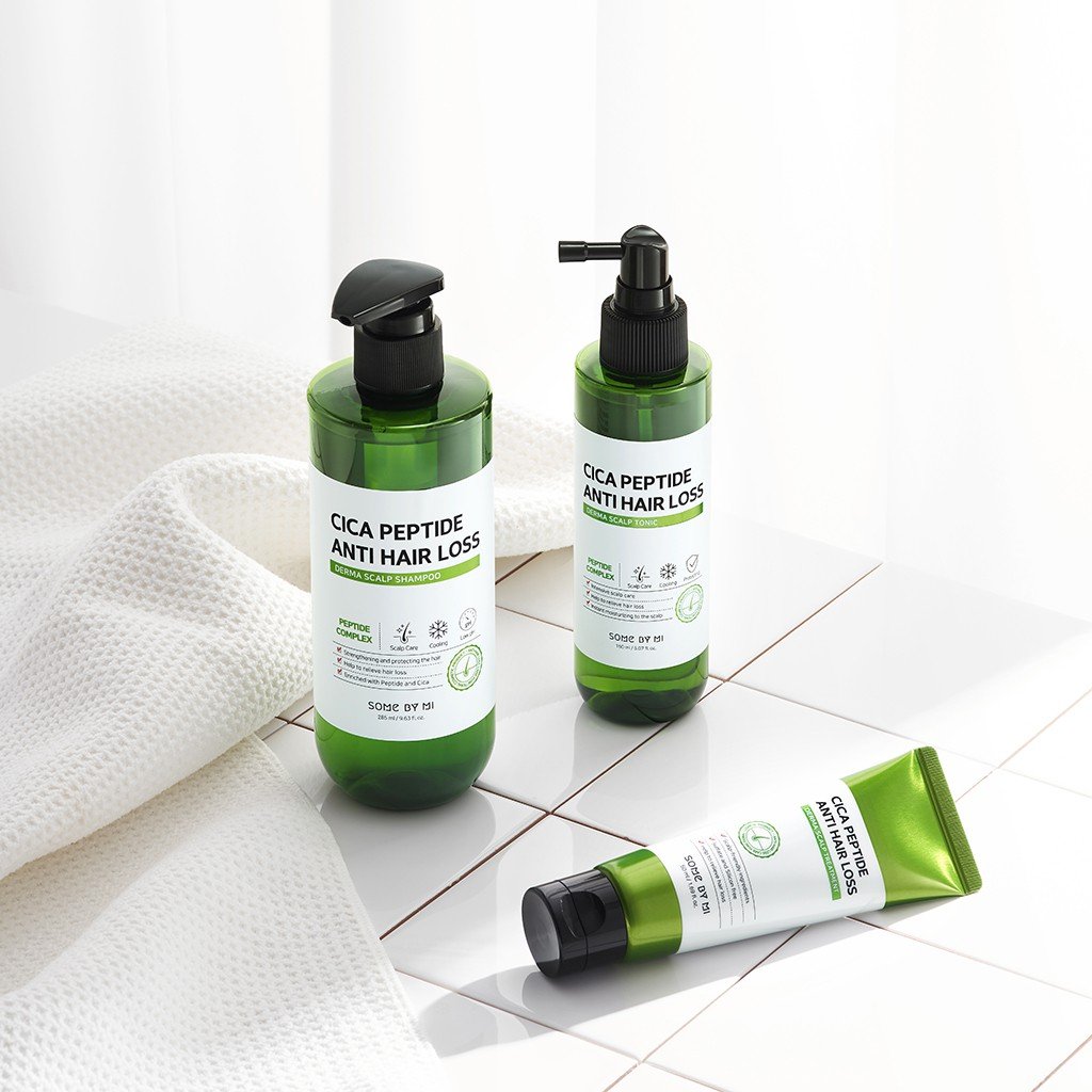 Xịt dưỡng tóc ngăn ngừa rụng tóc Some By Mi Cica Peptide Anti Hair Loss Derma Scalp Tonic 150ml + Tặng Kèm 1 Băng Đô Tai Mèo