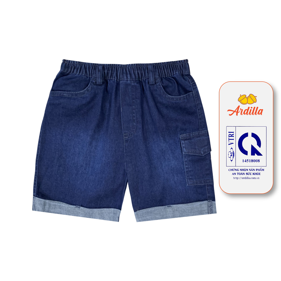 Quần Short Jeans Bé Trai ARDILLA Phong Cách Năng Động, Chất Vải Mềm Mại, Thoải Mái Cho Bé 2-8 Tuổi KB1604