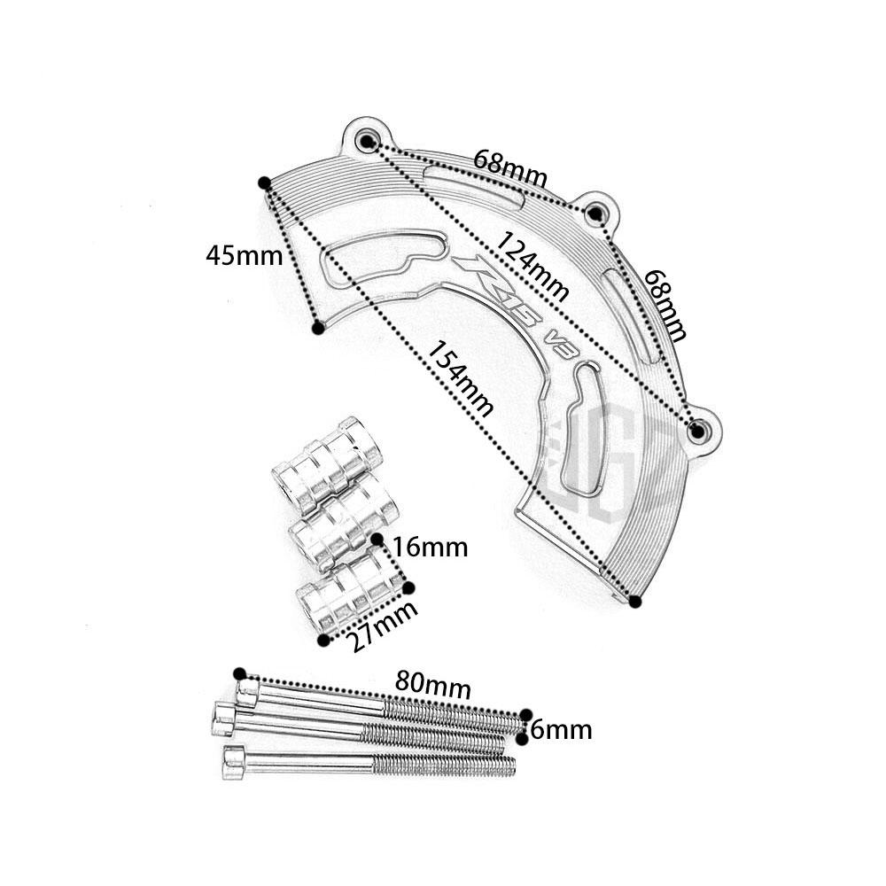 Phụ Kiện Bảo Vệ Động Cơ Xe Máy Yamaha Lc150 M-Slaz150 Chất Liệu Nhôm Cnc