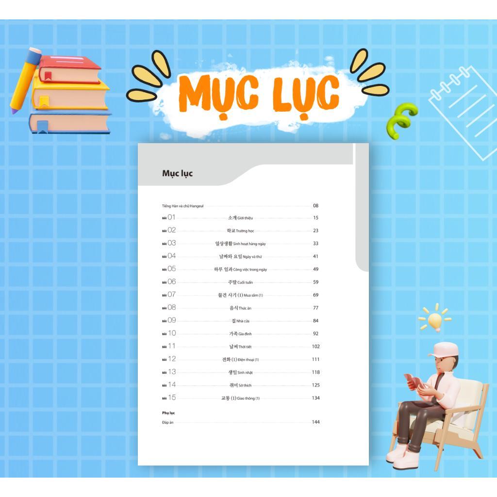 Sách - Tiếng Hàn Tổng Hợp Dành Cho Người Việt Nam - Sơ Cấp 1 - Sách Bài Tập - Bản Đen Trắng - MCBooks - ảnh 5