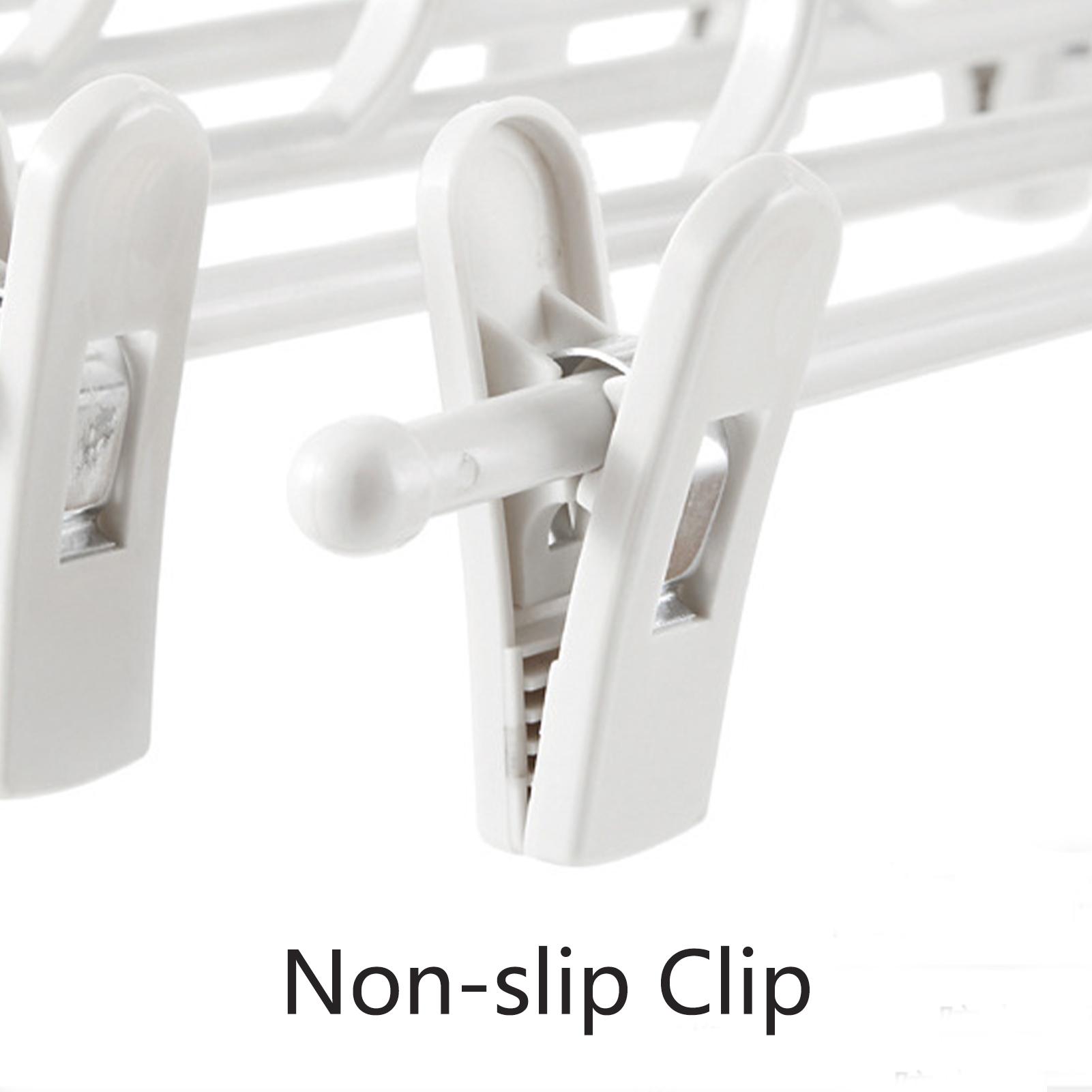 Foldable 360° Swivel Hook Hanger with Clips for Trousers,Shirts,Socks