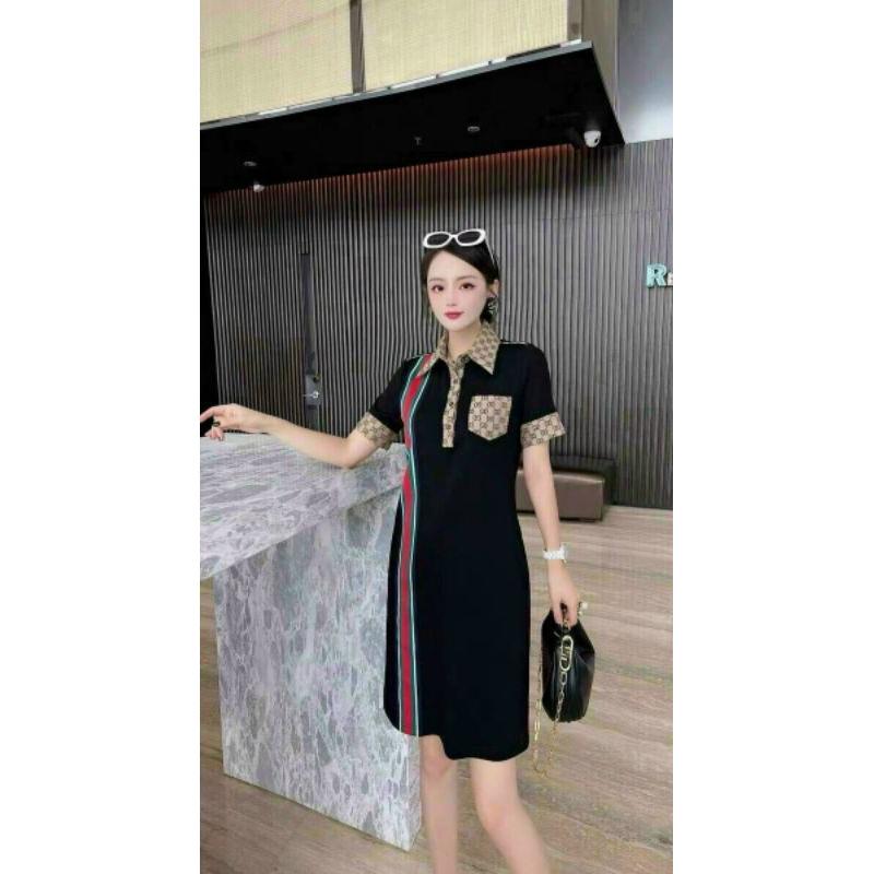 ĐẦM SUÔNG CỔ BẺ PHỐI SỌC