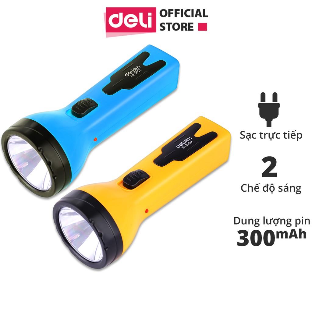 Đèn pin sạc đa năng Deli - màu xanh/ vàng- 1 chiếc - 3662