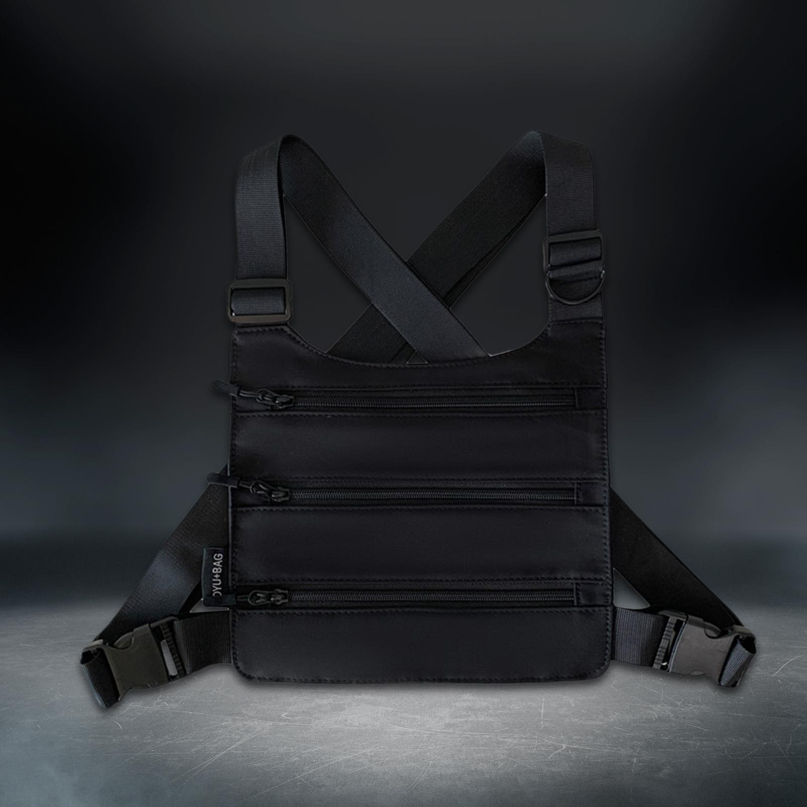 Multi Pocket Chest Pack Men Women Harness Equipment Lightweight for Hiking