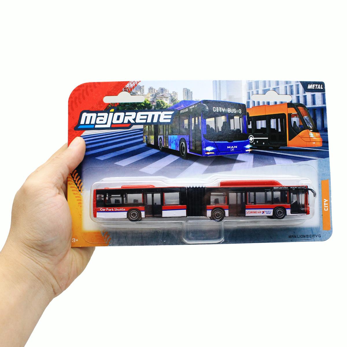Đồ Chơi Mô Hình Xe City Bus Man + Avenio Tram - Majorette 8503003001 - Màu Đỏ