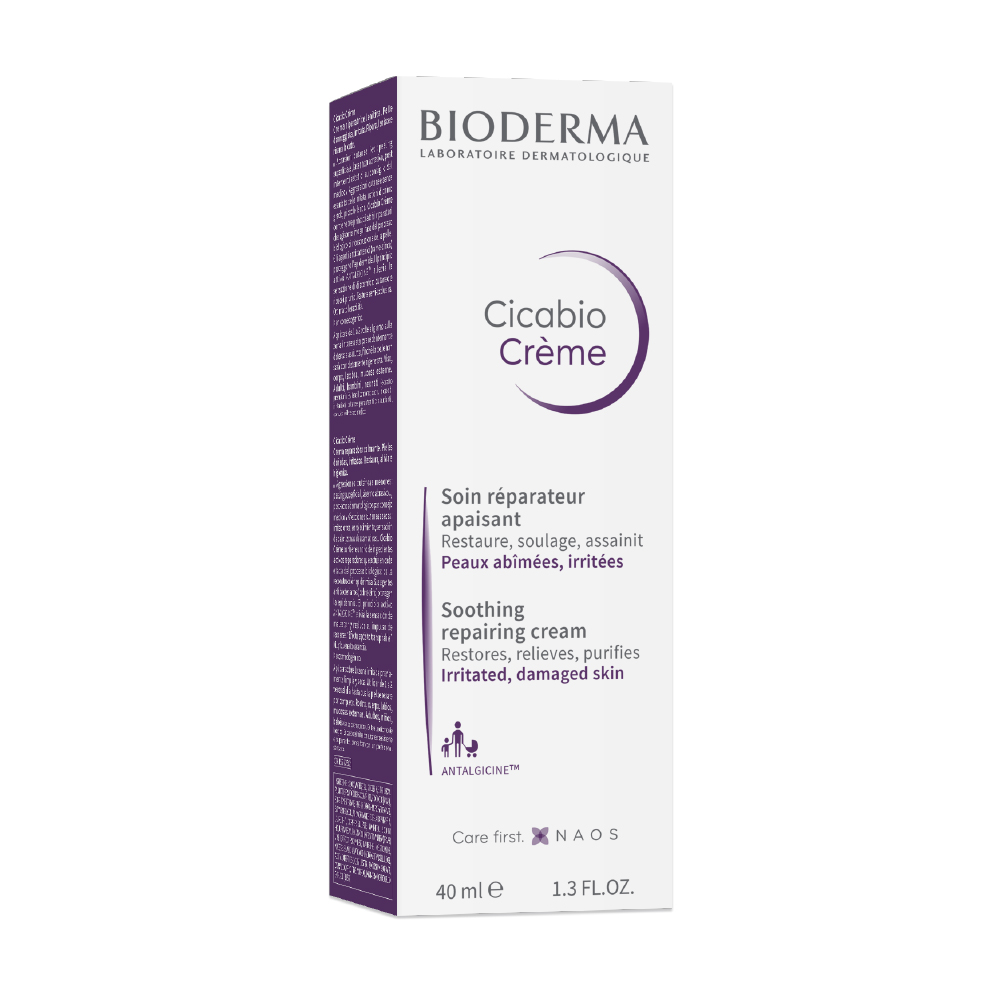 Kem dưỡng làm dịu và phục hồi nhanh cho da tổn thương và sau thủ thuật thẩm mỹ Bioderma Cicabio Crème - 40ml