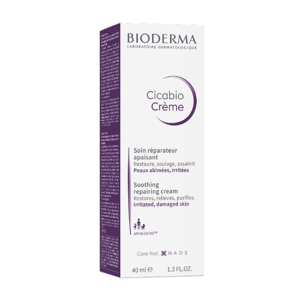 Kem dưỡng làm dịu, giảm kích ứng và phục hồi nhanh cho da tổn thương Bioderma Cicabio Crème - 40ml