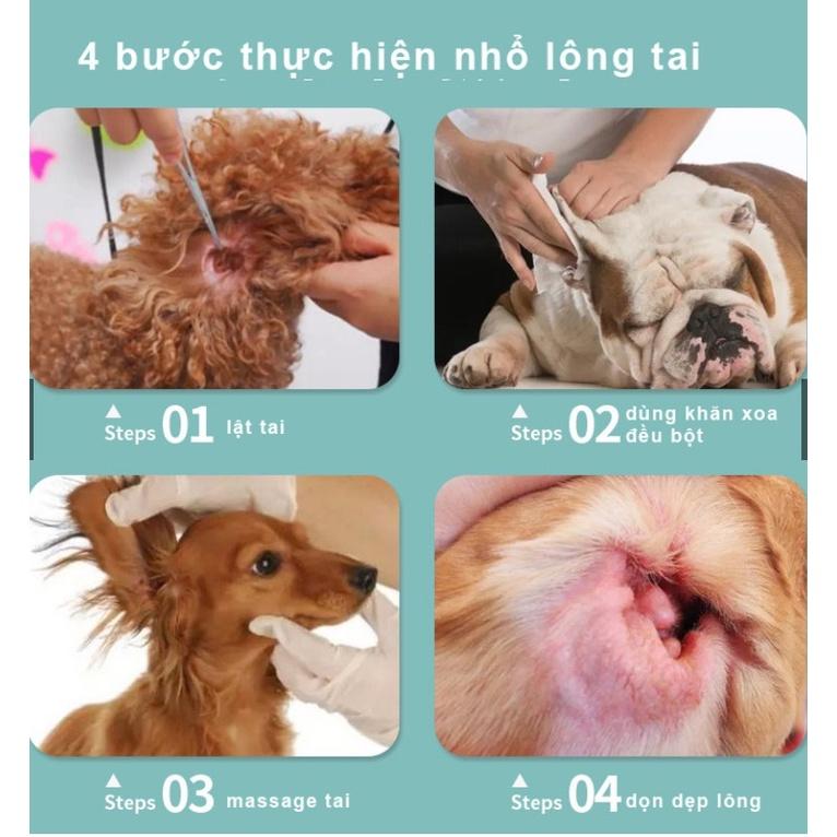 Bột nhổ lông tai chó Pet Ear Powder vệ sinh tai chó mèo không đau - 42gr