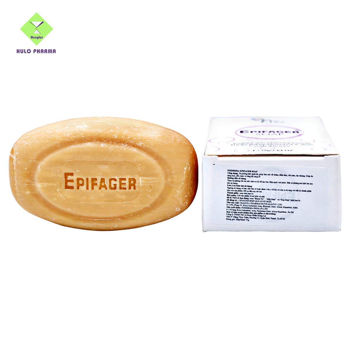 Xà Phòng Trắng Sáng Da, Mờ Thâm Nám, Tàn Nhang FIXDERMA Epifager Soap Giúp Da Sáng Mịn Đều Màu, Đẩy Lùi Thâm Sạm, Thâm Mụn Dùng Toàn Thân 75g - Hùng Lợi