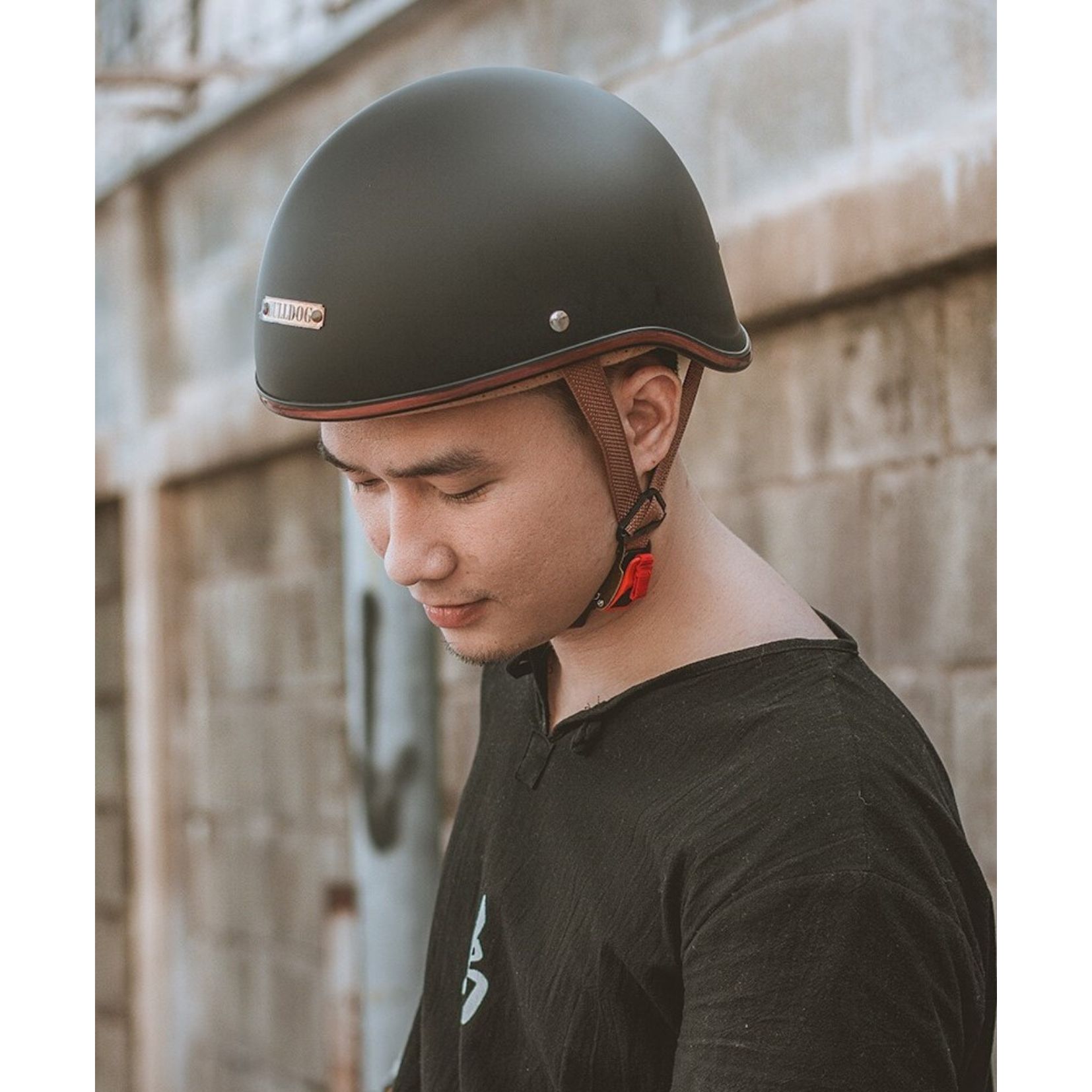 Mũ bảo hiểm Bulldog Gang - Màu đen nhám/ Matt Black