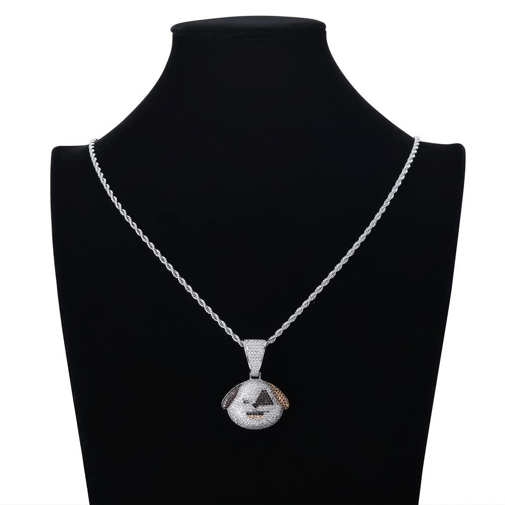 Hip Hop Pendant Dog Head Necklace Pendant Jewel Gift For Rapper