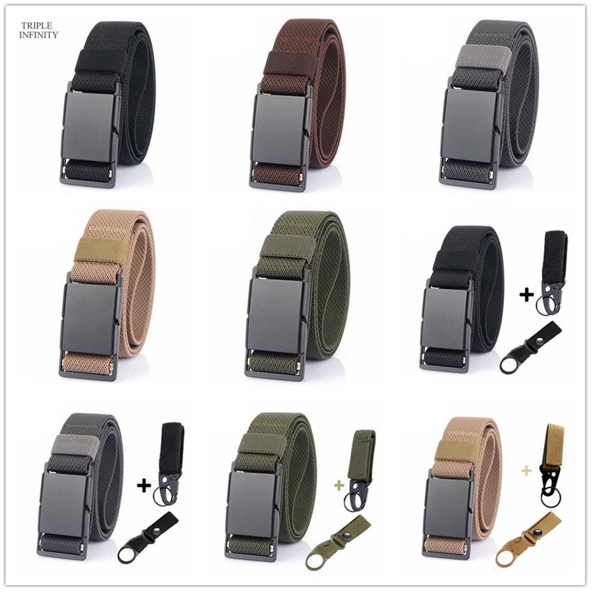 Thời Trang Nam Dây Da Chất Lượng Cao Chịu Mài Mòn Nhanh Chóng Phát Hành Kim Loại Từ Khóa Quần Jean Cổ Nylon Chiến Thuật Dây 3.4Cm chiều Rộng