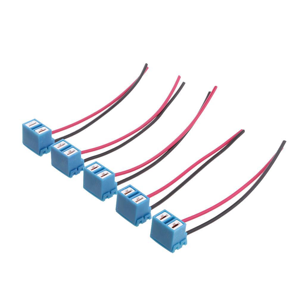 5 Pieces Car H7 Headlight Fog Lamp Wiring Harness Wire Connector Socket