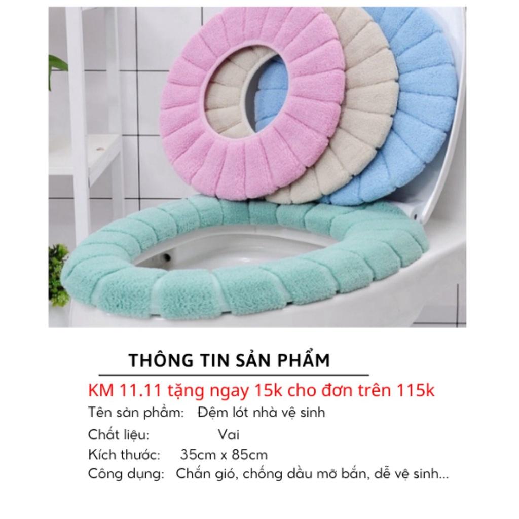 Lót Nỉ Bồn Cầu Hình Tròn Cao Cấp