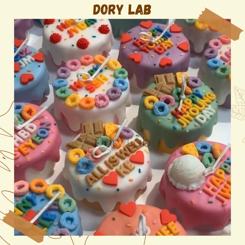 Nến Thơm Bánh Sinh Nhật Trang Trí Theo Yêu Cầu Nhiều Mẫu Lựa Chọn , Quà Tặng Độc Đáo - Dory Lab