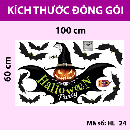 DECAL TRANG TRÍ HALLOWEEN COMBO SỐ 15