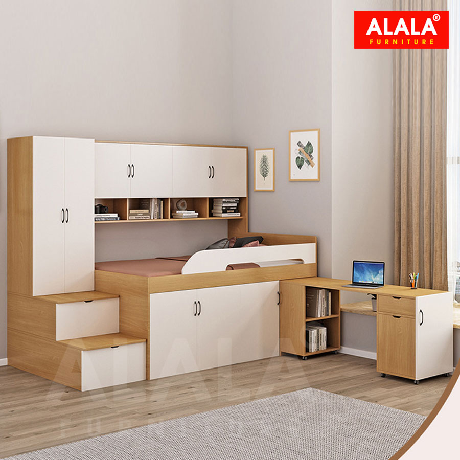 Giường tầng thấp ALALA161 đa năng/ Miễn phí vận chuyển và lắp đặt/ Đổi trả 30 ngày/ Sản phẩm được bảo hành 5 năm từ thương hiệu ALALA/ Chịu lực 700kg