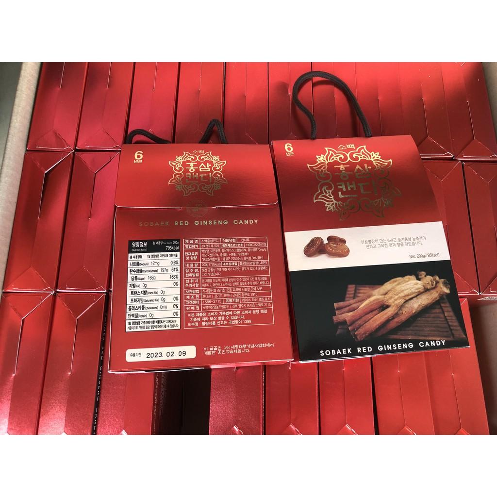 Kẹo hồng sâm Sobeak Hộp 200g